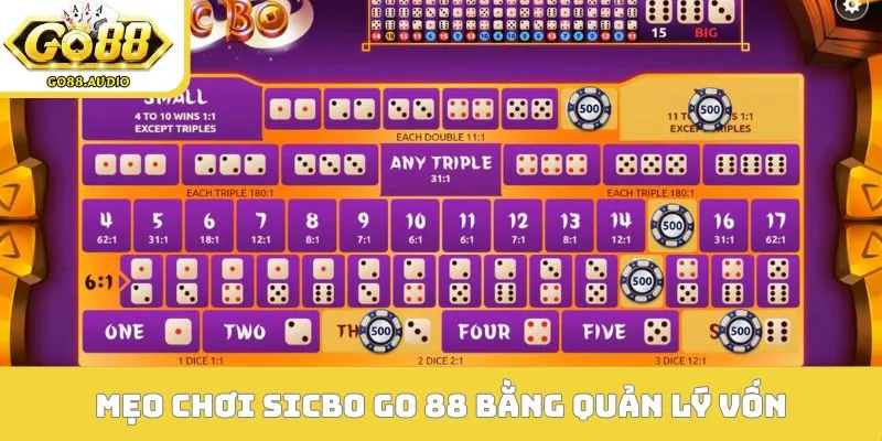 Mẹo chơi sicbo GO 88 bằng quản lý vốn